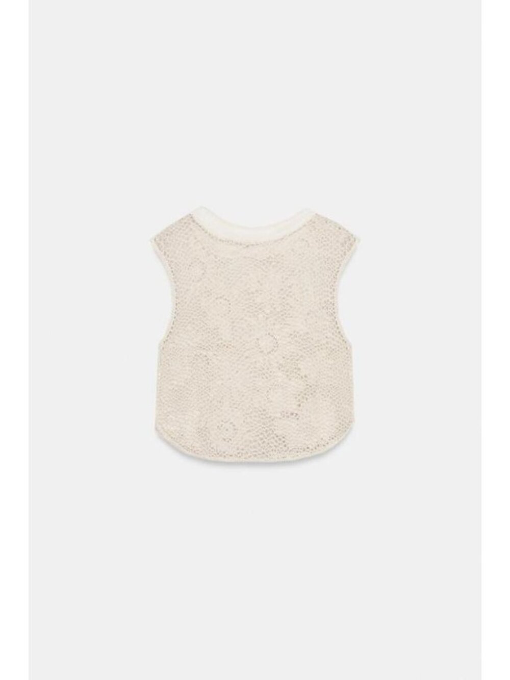 ZARA CROCHET FLORAL TOP - Picture 9 of 10